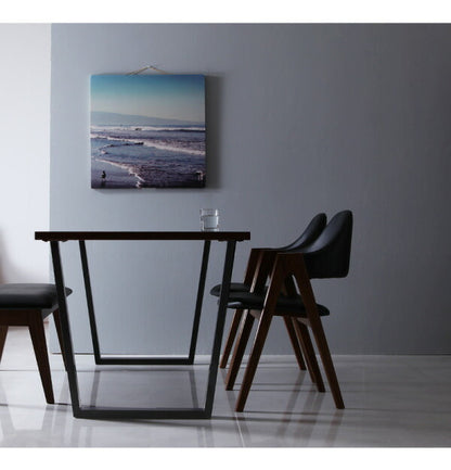 【新商品】組立設置付き 天然木ウォールナットモダンデザインダイニング Wyrd ヴィールド 4点セット(テーブル+チェア2脚+ベンチ1脚) W120 送料無料