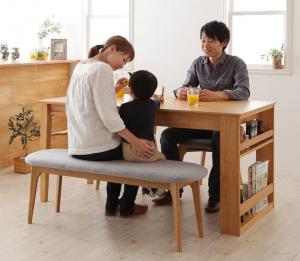 【新商品】組立設置付き 天然木オーク材エクステンションダイニング Festia フェスティア 4点セット(テーブル+チェア2脚+ベンチ1脚) W120-180 送料無料