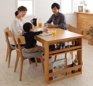 【新商品】組立設置付き 天然木オーク材エクステンションダイニング Festia フェスティア 5点セット(テーブル+チェア4脚) W120-180 送料無料