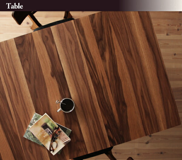 【新商品】組立設置付き 天然木ウォールナットエクステンションダイニング Ｎouvelle ヌーベル 5点セット(テーブル+チェア4脚) W120-180 送料無料