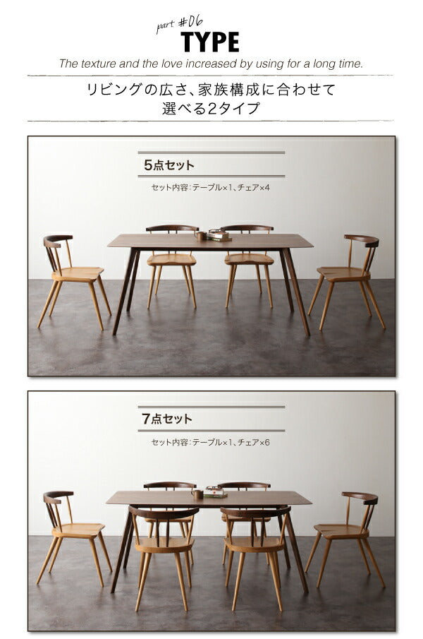 【新商品】組立設置付き アンティーク調ウィンザーチェアダイニング【Tradisal】トラディサル　ウォールナット材ダイニングテーブル(W160) 送料無料