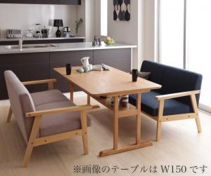 【新商品】組立設置付き モダンデザイン ソファダイニングセット HARPER ハーパー 3点セット(テーブル+2Pソファ2脚) W120 送料無料