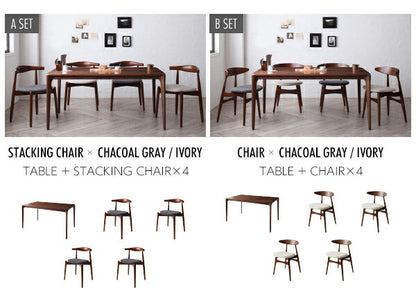 【新商品】組立設置付き 北欧デザイナーズダイニングセット Spremate シュプリメイト 5点セット(テーブル+チェア4脚) スタッキングチェア W150 送料無料