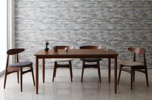 【新商品】組立設置付き 天然木ウォールナット　モダンデザイン　ダイニングセット【Pavane】パヴァーヌ/5点セット(テーブル＋チェア×4) 送料無料