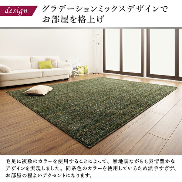 グラデーションミックスシャギーラグ rayures レイユール 直径200cm(サークル) 送料無料