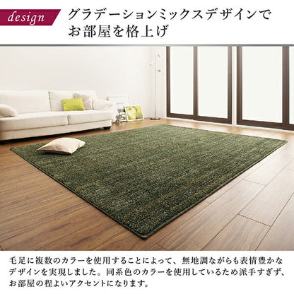 グラデーションミックスシャギーラグ rayures レイユール 140×200cm(オーバル) 送料無料