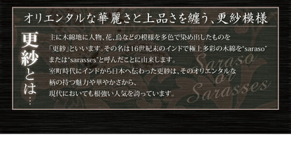 更紗模様こたつ布団 こたつ用掛け布団 6尺長方形(90×180cm)天板対応 送料無料