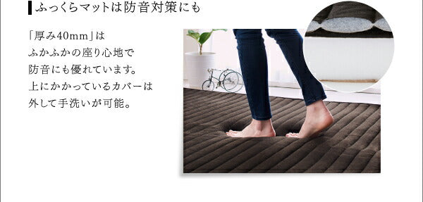こたつに合わせるフロアコーナーソファ Wille ヴィレ コの字 マット部分サイズ 190×190cm 厚さ40mm 送料無料