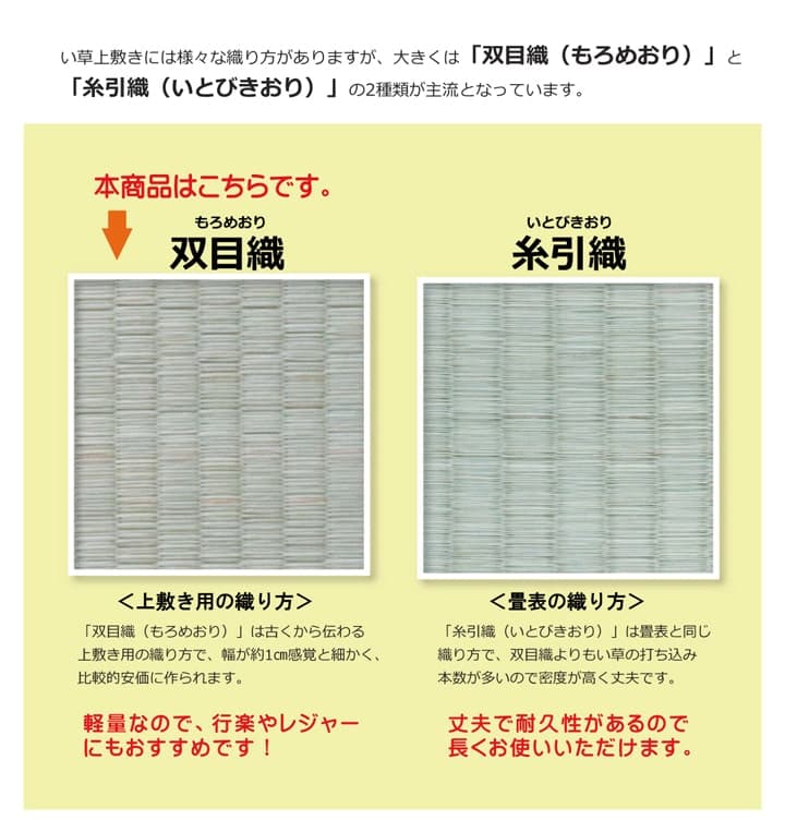 純国産 い草 上敷き カーペット 双目織 『草津』 本間8畳(約382×382cm） 送料無料
