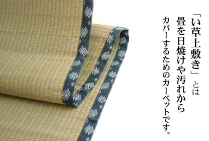 純国産 い草 上敷き カーペット 双目織 『ほほえみ』 本間6畳(約286×382cm） 送料無料