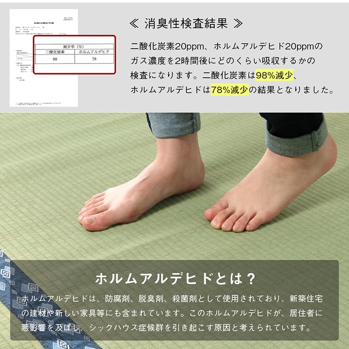 純国産 い草 上敷き はっ水 カーペット 双目織 江戸間8畳(約352×352cm） 送料無料