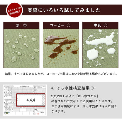 純国産 い草 上敷き はっ水 カーペット 双目織 江戸間6畳(約261×352cm） 送料無料