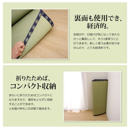 い草 上敷き い草上敷 はっ水 カーペット 無地 『撥水 湖水』 江戸間4.5畳(約261×261cm） 送料無料