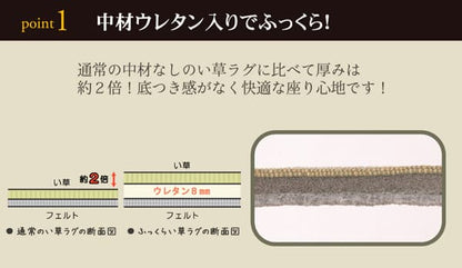 い草 畳 自然素材 カーペット ラグ インテリア 夏用 節電 無地 涼しい ダイヤ柄 シンプル クッション性 240×320cm 送料無料 - 【公式】allecore(アレコレ) 家具インテリア・生活雑貨のオンライン通販