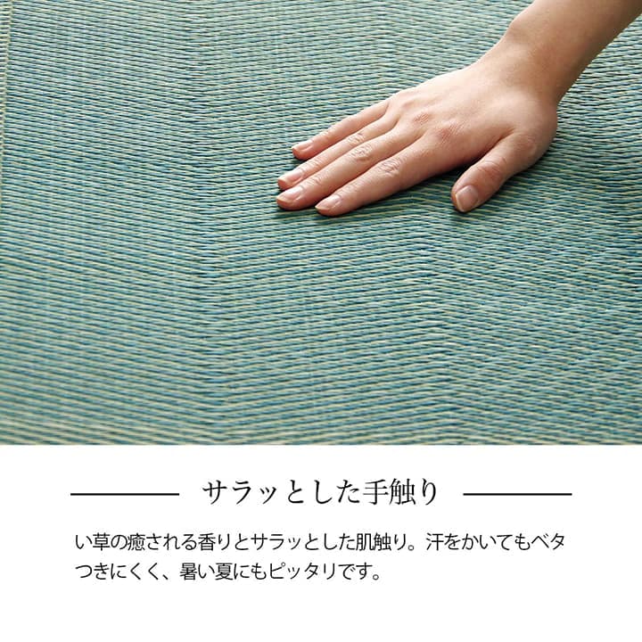 い草ラグ 花ござ カーペット 格子柄 ナチュラル シンプル 和室 抗菌防臭 消臭 お手入れ簡単 夏快適さらさら 江戸間4.5畳 (約261×261cm） 送料無料