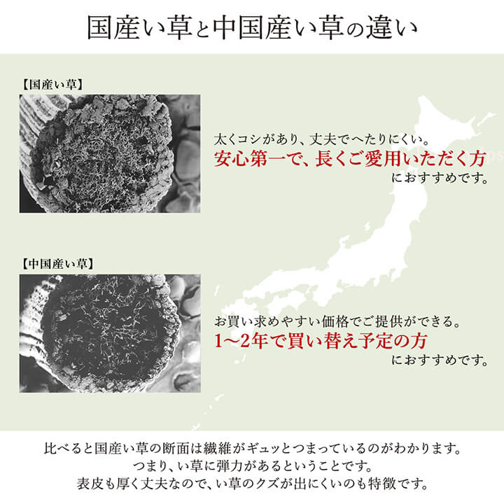 ラグ い草 国産 純国産 日本製 モダン 抗菌防臭 自然素材 パッチワーク 不織布 約191×191cm  送料無料 - 【公式】allecore(アレコレ) 家具インテリア・生活雑貨のオンライン通販