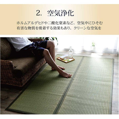 ラグマット正方形い草夏用沖縄ビーグ191×191cm 送料無料