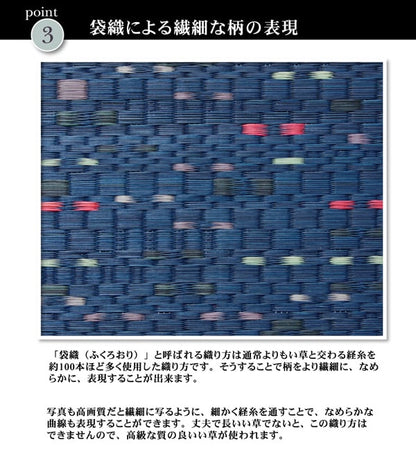 純国産 柳川段通 三重織 い草ラグカーペット 『柳川かすり』 約191×250cm 送料無料