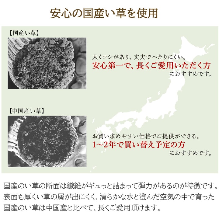 ラグ マット 国産  日本製 い草 高級感 エレガンス 消臭 自然素材  滑り止め加工 不織布 長方形 約191×250cm 送料無料