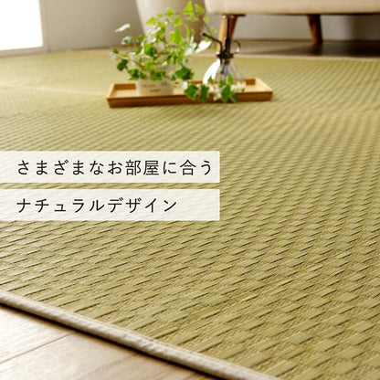 ラグ 長方形 い草 日本製 国産 自然素材 ナチュラル 市松柄 オールシーズン 消臭 シンプル 約140×200cm ホットカーペット対応 床暖房対応 送料無料