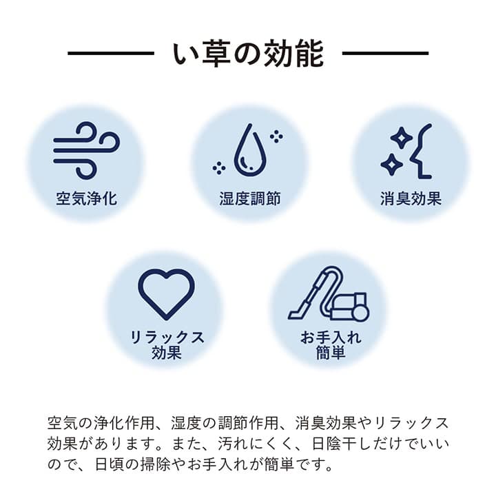 ラグ 長方形 い草 日本製 国産 自然素材 滑り止め加工 ナチュラル 市松柄 オールシーズン 消臭 シンプル 約140×200cm ホットカーペット対応 床暖房対応 送料無料 - 【公式】allecore(アレコレ) 家具インテリア・生活雑貨のオンライン通販