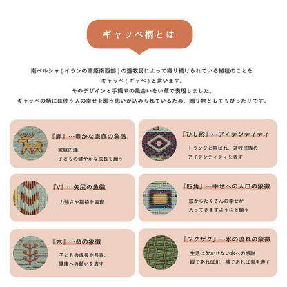 ラグ い草 ギャベ 自然素材 抗菌防臭 滑り止め不織布 約191×191cm 送料無料