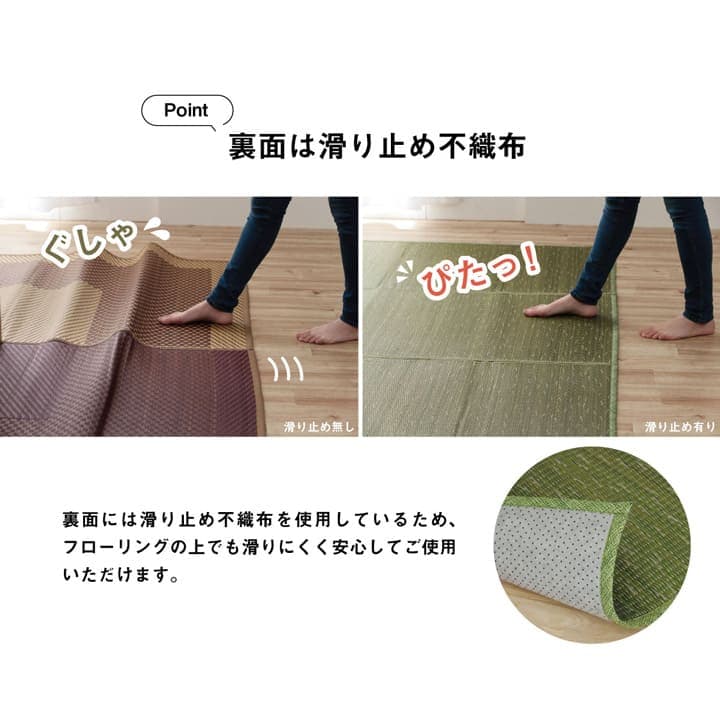 ラグ マット 小林製薬 持続性抗菌剤 KOBA-GUARD 制菌 抗菌防臭  滑り止め ウレタン 不織布 夏 い草 グラデーション 約60×180cm 送料無料 - 【公式】allecore(アレコレ) 家具インテリア・生活雑貨のオンライン通販