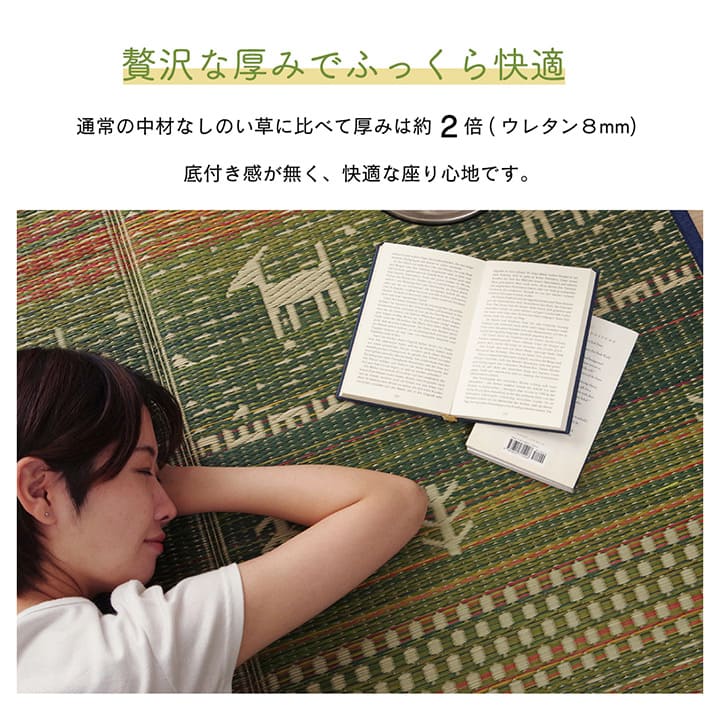 ラグ マット い草 ギャベ 自然素材 抗菌防臭 不織布 約60×180cm 送料無料