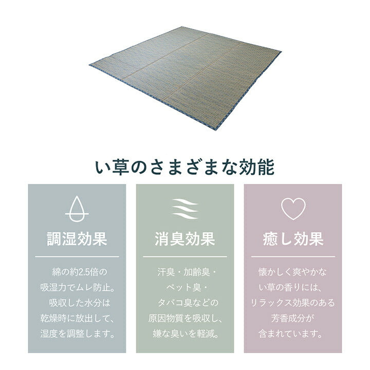 い草 畳 自然素材 カーペット ラグ インテリア 夏用 節電 無地 涼しい チェック柄 シンプル おしゃれ 滑り止め クッション性 約180×240cm 送料無料