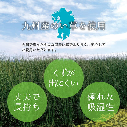 上敷き ゴザ 敷詰 カーペット い草 自然素材 日本製 国産 消臭 抗菌防臭 麻の葉 レトロ 和 江戸間6畳 約261×352cm 送料無料