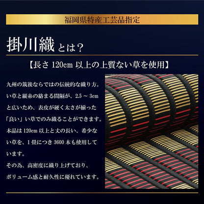 【福岡県品評会最優秀賞】敷物 国産 日本製 純国産 い草 掛川織 花ござ 抗菌防臭 自然素材 モダン 江戸間3畳 約174×261cm 送料無料