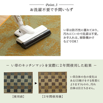 キッチンマット い草 自然素材 国産 純国産 日本製 汚れにくい シミになりにくい ウレタン カジュアル フルーツ 約60×180cm 送料無料 - 【公式】allecore(アレコレ) 家具インテリア・生活雑貨のオンライン通販
