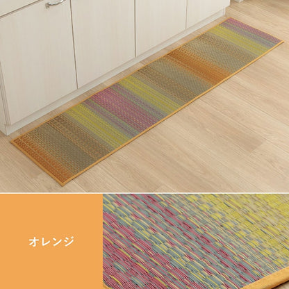 キッチンマット おしゃれ インテリア ナチュラル シンプル い草 い草ラグ 抗菌防臭 カーペット かわいい 国産 日本製 滑り止め 約43×180cm 送料無料