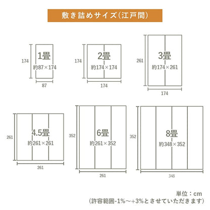 上敷き ゴザ 敷詰 カーペット い草 自然素材 日本製 国産 消臭 ナチュラル 市松柄 シンプル 江戸間1畳 約87×174cm 送料無料