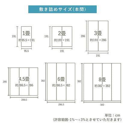 上敷き ゴザ 敷詰 カーペット い草 自然素材 日本製 国産 消臭 ナチュラル 市松柄 シンプル 本間3畳 約191×286cm 送料無料