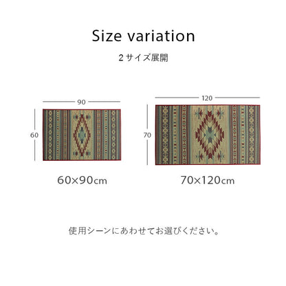 玄関マット 室内 おしゃれ マット い草ラグ 日本製 抗菌防臭 日本製 滑り止め ウレタン  新生活 ラグマット 北欧調 約70×120cm 送料無料