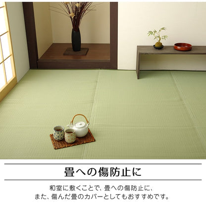 【新商品】ラグ 洗える 日本製 国産 アウトドア レジャー アウトドア 和室 シンプル 江戸間6畳(約261×352cm) 送料無料