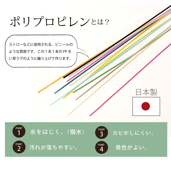 ラグ  PPカーペット 『Fウィード』 江戸間2畳（約174×174cm） 送料無料