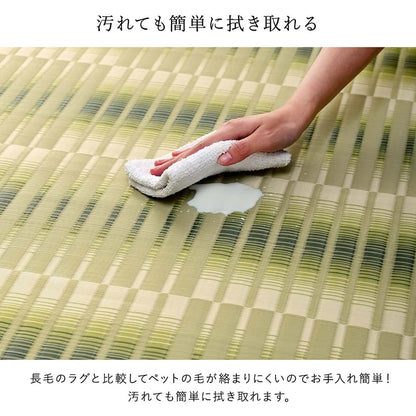 【新商品】洗える ござ 日本製 国産 カーペット 丈夫 除菌スプレー対応 敷詰 ラグ 敷物 アウトドア レジャー ペット 本間1畳（約95.5×191cm） 送料無料