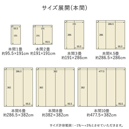 【新商品】洗える ござ 日本製 国産 カーペット 丈夫 除菌スプレー対応 敷詰 ラグ 敷物 アウトドア レジャー ペット 本間8畳（約382×382cm） 送料無料