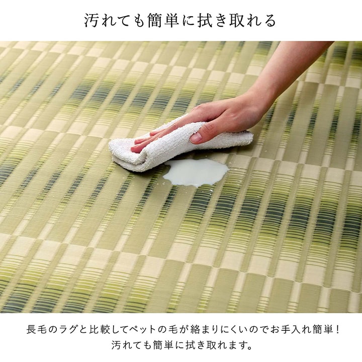 【新商品】洗える ござ 日本製 国産 カーペット 丈夫 除菌スプレー対応 敷詰 ラグ 敷物 アウトドア レジャー ペット 江戸間10畳（約435×352cm） 送料無料