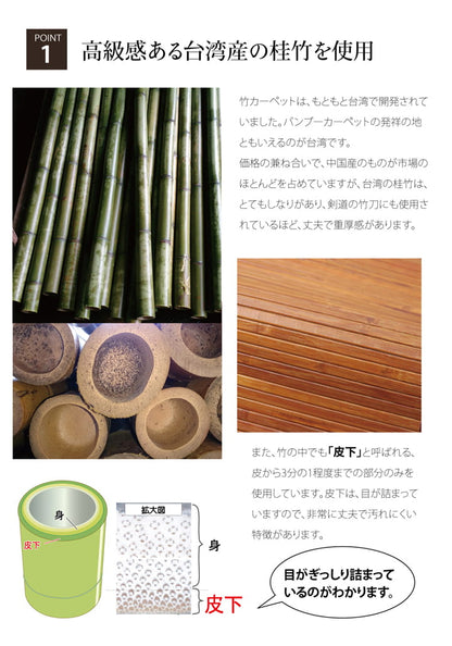 無地 細ひご使用 竹マット 『竹王』 約40×40cm 送料無料