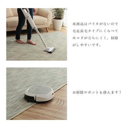 ラグ バンブー 竹 グラデーション 抗菌防臭 消臭 夏 オールシーズン 滑り止めシート付き 約95×150cm 送料無料