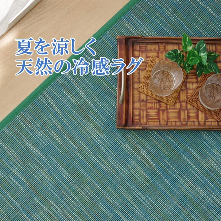 ラグ カーペット 無地 シンプル バンブー 竹 『DXフォース』 約190×190cm 送料無料