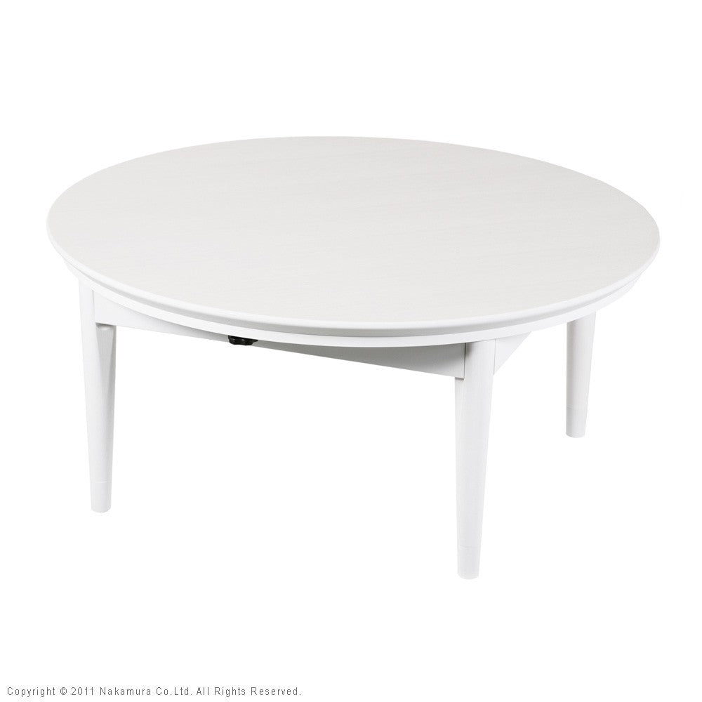 こたつ 円形 北欧デザインこたつテーブル 90cm 北欧 ナチュラル 継ぎ脚