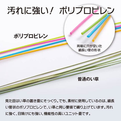 日本製 水拭きできる ポリプロピレン 置き畳 ユニット畳 軽量 軽い シンプル 67×67×1.7cm (9枚1セット) 送料無料