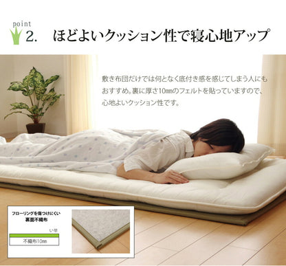 【新商品】マットレス シングル 三つ折り い草 置き畳 国産 『い草マットレス』 約100×210cm （裏:不織布） 送料無料