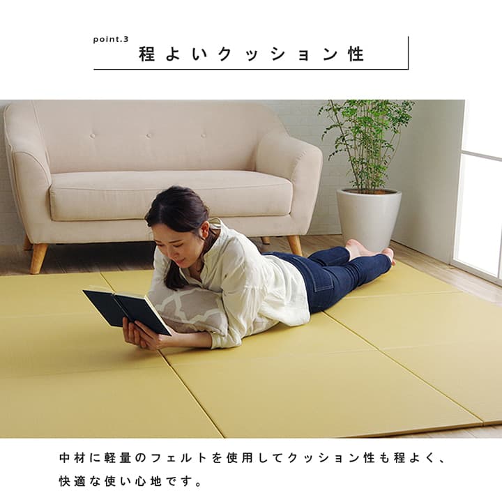 日本製 水拭きできる ポリプロピレン 置き畳 ユニット畳 シンプル 約70×70cm 6P （同色6枚組） 送料無料