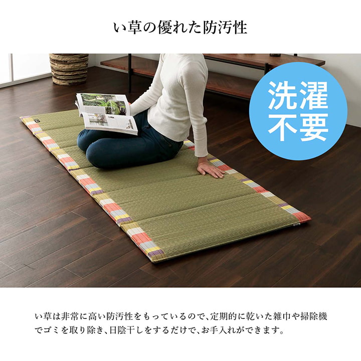 日本製 い草 い草マット  マット  ごろ寝マット  フリーマット  クッション性 和風柄   約70×180cm 送料無料