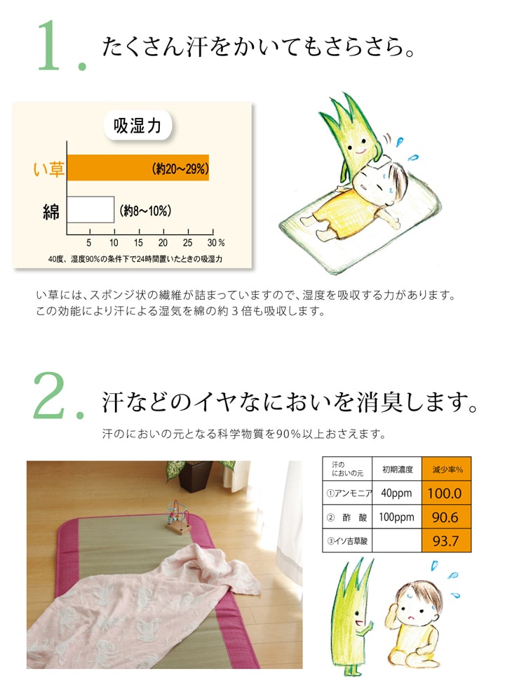 純国産 い草ごろ寝マット 『さわやか R縁Jrマット』 約70×120cm（中:固わた15mm） 送料無料